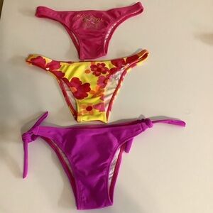 Recco Size Large Brazilian Colorful Bikini Bottoms. New